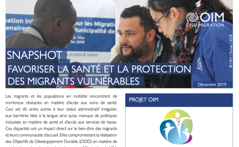 Snapshot 2018 - 2019 Favoriser la santé et la protection des migrants vulnérables